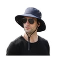 thumbnail image 2 of Eoperou Men Outdoor Fishmernan Hat with Adjustable Windproof Fixed Strap Anti-UV Foldable Sunscreen Climbing Gardening Fishing Outdoor Travel Cap, 2 of 8