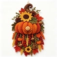 thumbnail image 3 of Halloween Crochet Kit for DIY Front Door Wall Decor, Witch Gnome Craft Set with Pumpkin and Bat Charms, Spooky Holiday Yarn Hanging Decoration 14 Inch, 3 of 9
