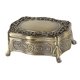 thumbnail image 4 of Caja joyero, joyero con tapa abatible, diseño vintage, decoración para tocador, almacenamiento de joyas de metal, adorno, organizador de joyas, 4 of 9