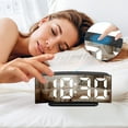 thumbnail image 3 of REGALWOVEN Digital Alarm Clock Large LED Display, Dual Alarms, USB Charging Ports for Bedroom/Dorm White 6.5"L x 1.6"W x 3.0"H, 3 of 6