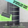 thumbnail image 5 of 72" Metal Office Storage Locking Cabinet, Lockable Garage Storage Cabinets, High Office Cabinet with Adjustable Shelves for Garage(Grey White), 5 of 9