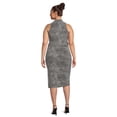 thumbnail image 3 of Madden NYC Junior Plus Size Metallic Mock Neck Top and Skirt Set, 2-Piece, 3 of 5
