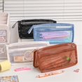 thumbnail image 2 of Mesh Transparent Pencil Case Pencil Pouch Bag Student Large Capacity Pencil Cases School Office Supply Stationery Case OrganizerCN He Qiyong unisex, 2 of 2