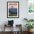 thumbnail image 3 of Art.com Oregon - Mt. Hood Bear Family and Spring Flowers Art Print by Lantern Press, Black Frame Wall Art, 32" x 44", 3 of 5