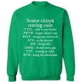 thumbnail image 2 of OXI Crewneck Sweatshirt - Senior Citizen Texting Code, Basic Casual Sweatshirts for Men's and Women Fleece Sweatshirt Long Sleeve - Irish Green Small, 2 of 2