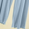 thumbnail image 6 of Feancey Womens Modal Lounge Set Loose Fit Pajama 2 Piece Sets for Women Short Sleeve Ruffled Top and Pants Pjs Two Piece Sleepwear Loungewear Holiday Sales 2025 Light Blue XL, 6 of 6