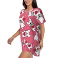 thumbnail image 2 of Bingfone French Bulldog Print Pajamas Sets for Women Soft Short-Sleeved Pjs with Lounge Shorts Two Piece Sleepwear, 2 of 8