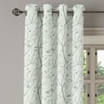 thumbnail image 2 of Ambesonne Grey and Mint Grommet Curtain, Rustic White Buds, 50" x 84", Pale Mint Green White, 2 of 6