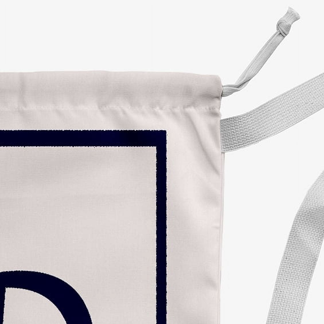 Simply Daisy Canvas Classic Monogram 28 x 36 in D Laundry Bag