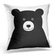 thumbnail image 1 of Funda de almohada ABPHQTO Oso Negro sobre Blanco Kidsroom 50x50 cm, 1 of 1