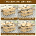thumbnail image 4 of SNYNUXX Lift Top Coffee Table with Large Storage, Drawers and Hidden Compartments for Living Room, Dining Reception Room, Nature, 4 of 7