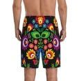 thumbnail image 2 of Balery Traditional Floral Polish Men's Cotton Knit Pajama Shorts Waistband & Pockets,Short Pajama Pants-X-Large, 2 of 8