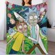 thumbnail image 4 of Manta de Rick & Morty, de varios tamaños, súper suave, de tela con superficie vertical, acogedora y cálida, adecuada para cama, sofá, camping, viajes, para todas las estaciones, ligera y compacta, 30, 4 of 8