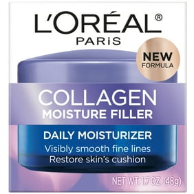 L'Oreal Paris Collagen Moisture Filler Face Cream, Anti-Aging Face Moisturizer, Non-Greasy Skin Care Formula for Up to 48HR Hydration, 1.7oz