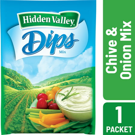 (3 Pack) Hidden Valley Chive & Onion Dips Mix, Gluten Free - 1 (Best Way To Cut Onions For French Onion Soup)