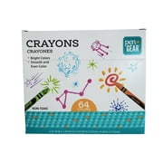Pen+Gear Classic Crayons with Built-In Sharpener, 64 Count