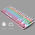 thumbnail image 2 of Miulika K550 87Key Gaming Keyboard RGB LED Backlit Mechanical Feeling Keyboard for Gamer White, 2 of 6