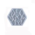 thumbnail image 1 of DIY Hexagonal Shape Tangram Puzzle Silicone Sugarcraft Baking Tool Mold Home Decoration Mould for Making Candies Cakes Chocolates Type 5, 1 of 9