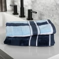 thumbnail image 4 of Lavish Home 6 Piece Bathroom Towels Set - 525 GSM 100% Cotton Accessories 2 Bath Sheets, Hand Cloths , and Wash Soft Towel for Shower, Gym, Dorm, Spa (Navy), 4 of 4