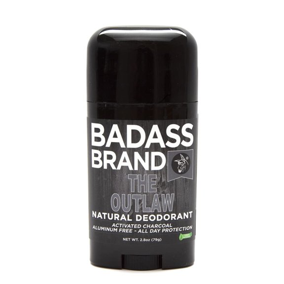 Badass Beard Care's Badass Deodorant Stick - The Outlaw Scent, 2.6 oz - All Natural, Kills Odor Causing Bacteria and Absorb Excess Moisture, 10 Different Scents Available