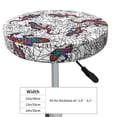 thumbnail image 2 of Colorful Lines Lizard Gecko Round Bar Stool Seat Covers, Elastic Round Chair Cover Stool Seat Slipcover Bar Stool Cushions Round Pad for 12-14 inch, 2 of 5