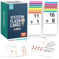 thumbnail image 1 of Merka Tarjetas flash de división de tercer grado  Juego de 169 tarjetas de cartulina multicolor  Tarjetas de datos de división 0-12 con anillo y respuestas en la parte posterior  Manipuladores de m, 1 of 5
