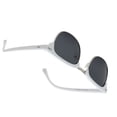 thumbnail image 5 of grinderPUNCH Polarized Hamilton Premium Club White Half Frame Horn Rimmed Adult Sunglasses Women, 5 of 6