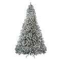 thumbnail image 2 of Northlight 9' Pre-Lit Flocked Winema Pine Artificial Christmas Tree - Clear Lights, 2 of 4