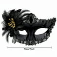 thumbnail image 4 of Stylish Half Face Masquerade Makeup Set for Couples and Party Enthusiasts 2PCS, 4 of 7