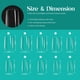 thumbnail image 5 of Nail Tips Beetles, cuadrados medianos, 500 unidades, cubierta completa transparente, 5 of 8