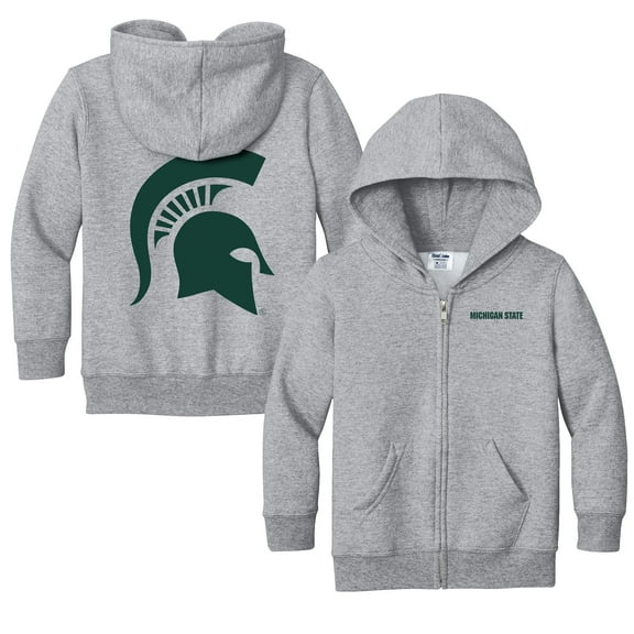 Toddler Chad & Jake  Heather Gray Michigan State Spartans Logo Full-Zip Hoodie Jacket
