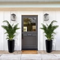 thumbnail image 4 of 30"Tall Tapered Planter for  Outdoor Plants,2 Pack Large Plastic Flower Pots for Front Porch Door Patio Deck Garden, All-Weather & UV Resistant, 4 of 6