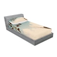 thumbnail image 2 of Ambesonne Colorful Fitted Sheet & Pillow Sham Set, Flying Pigeons Birds, Twinxl, Multicolor, 2 of 2