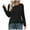 Black, variant on Fmbrln Womens Long Sleeve Shirts Fashion Casual Solid Color Tops Crew Neck Blouse Loose Comfy T-shirts Black 2XL