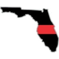 thumbnail image 1 of 3.8 Inch Thin Red Line Florida Firefighter Decal, 1 of 1