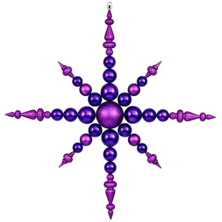 Vickerman 43" Purple Commercial Sized Shatterproof Radical Snowflake Christmas Ornament
