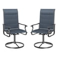thumbnail image 3 of Poteban High Back Outdoor Dining Chairs Set of 2, All Weather Swivel Patio Chairs, Breathable Garden Outdoor Furniture for Backyard Deck, 3 of 9