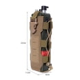 thumbnail image 4 of Molle Water Bottle Bag Travel Camping Hiking Kettle Holder Carrier Pouch Multifunctional Water Bottle Hanging Bag (Mud), 4 of 10