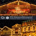 thumbnail image 5 of Decoración navideña de Ramadán 2023 para el hogar, exterior, impermeable, cortina LED, guirnalda de luces de carámbanos, guirnalda de calle para la casa, invierno, 5 of 5