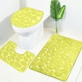 thumbnail image 3 of Bathroom Mats And Rugs Set Hwkond, 3-piece Bathroom Carpet Super Soft Non Slip Bathtub Carpet And Absorbent Bath Mat Bathroom Carpet Plush Bath Mat For Bathroom,Green, 3 of 5