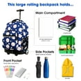 thumbnail image 2 of J World Unisex Sunrise 18" Rolling Backpack For School And Travel, Baseball, 2 of 5
