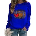 thumbnail image 1 of EQWLJWE T-Shirts de Baseball Maman pour Femmes Manches Longues Raglan Chandail Tops Saison de Football T-shirt Graphique Col Rond Blouse Manches Longues pour Femmes Tendance Grande Taille Tops d'Halloween, 1 of 5