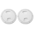 thumbnail image 1 of Unique Bargains 2pcs 5' Bateau Inspection Plate-Forme Hachure Marine Ronde Inspection Hachure Plate-Forme W / Couvercle Détachable Étanche à l'Eau Blanc, 1 of 6