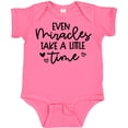 thumbnail image 3 of Inktastic Baby Even Miracles Take a Little Time Boys or Girls Baby Bodysuit, 3 of 5
