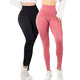 thumbnail image 1 of Pack de 2 Leggings Casuales de Mujer Unitalla de Yoga para Dama y Cintura Alta Pantalones Ajustados con Control de Abdomen no transparentan, 1 of 5