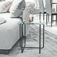 thumbnail image 6 of HOMEBYTE Modern Tempered Glass Coffee Table End Table Side Table for Living Room,bedroom, Transparent, 6 of 9