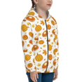 thumbnail image 5 of Kdxio Pumpkin Maple Leaves Pattern Kids Boys Girls Zip Up Hoodie 3D Printed Hooded Sweatshirt Hoody Coat with Pocket 7-12 Y-Small, 5 of 6
