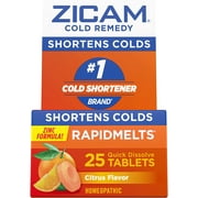 Zicam Cold Remedy Tablets Rapidmelts With Vitamin C, Citrus - 25 Ea, 3 Pack