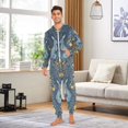 thumbnail image 6 of FORMRS Onesies Pajama for Adults Unisex Hoodie Winter Jumpsuit One Piece Sleepwear, Sizes S-2XL, Yellow Forest Pattern, 6 of 7