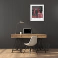 thumbnail image 3 of Fab Funky  15x18 White Modern Wood Framed Museum Art Print Titled - New York Elevations by Night Red, 3 of 4